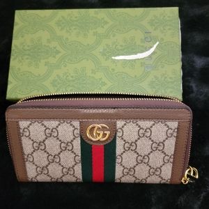 GUCCI Zip Around Ophidia Wallet
